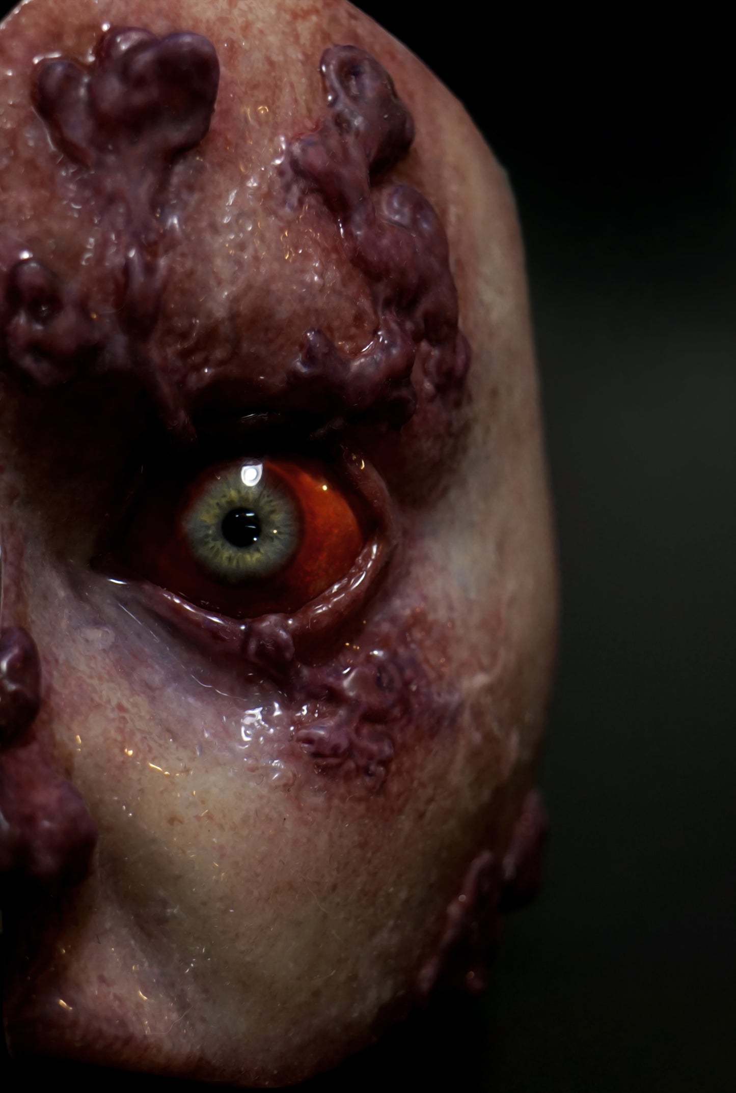 Infected Female Male Runner Silicone Orbital Eye Display